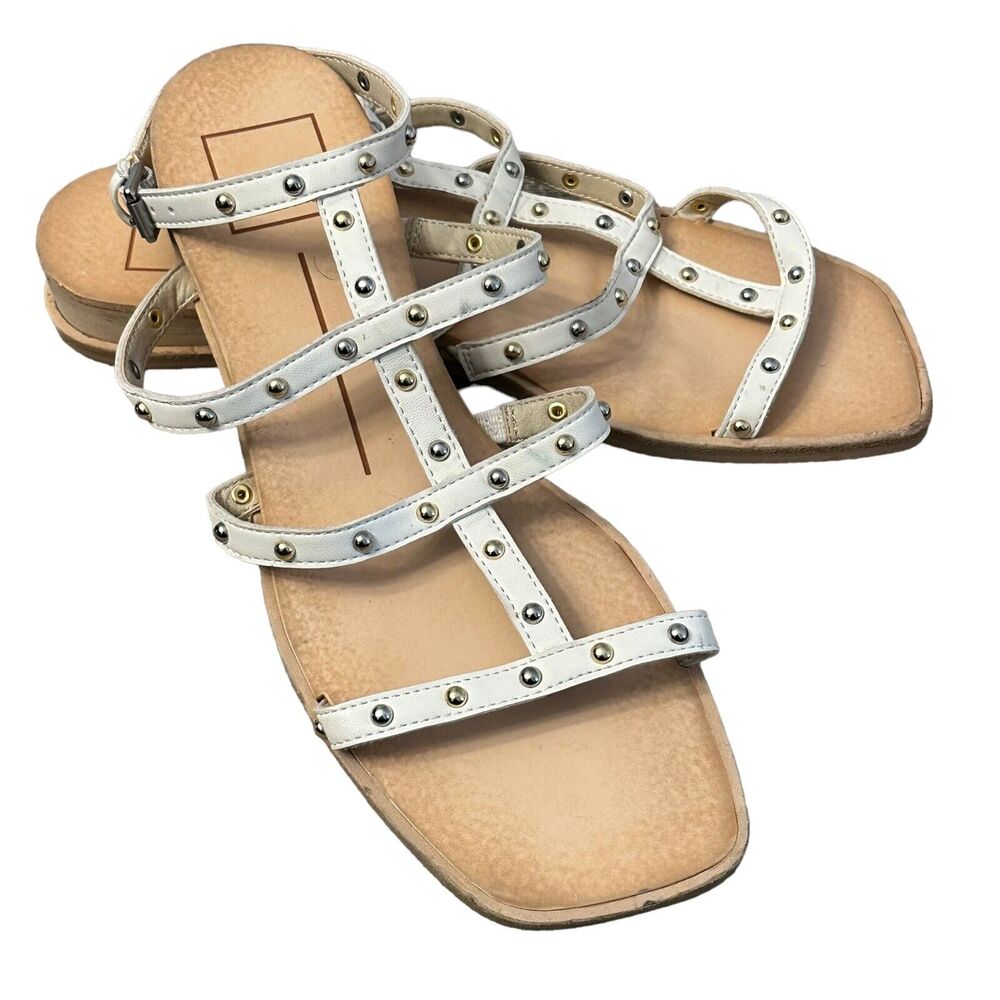 Dolce Vita‎ White Studded Gladiator Sandals Size 7
